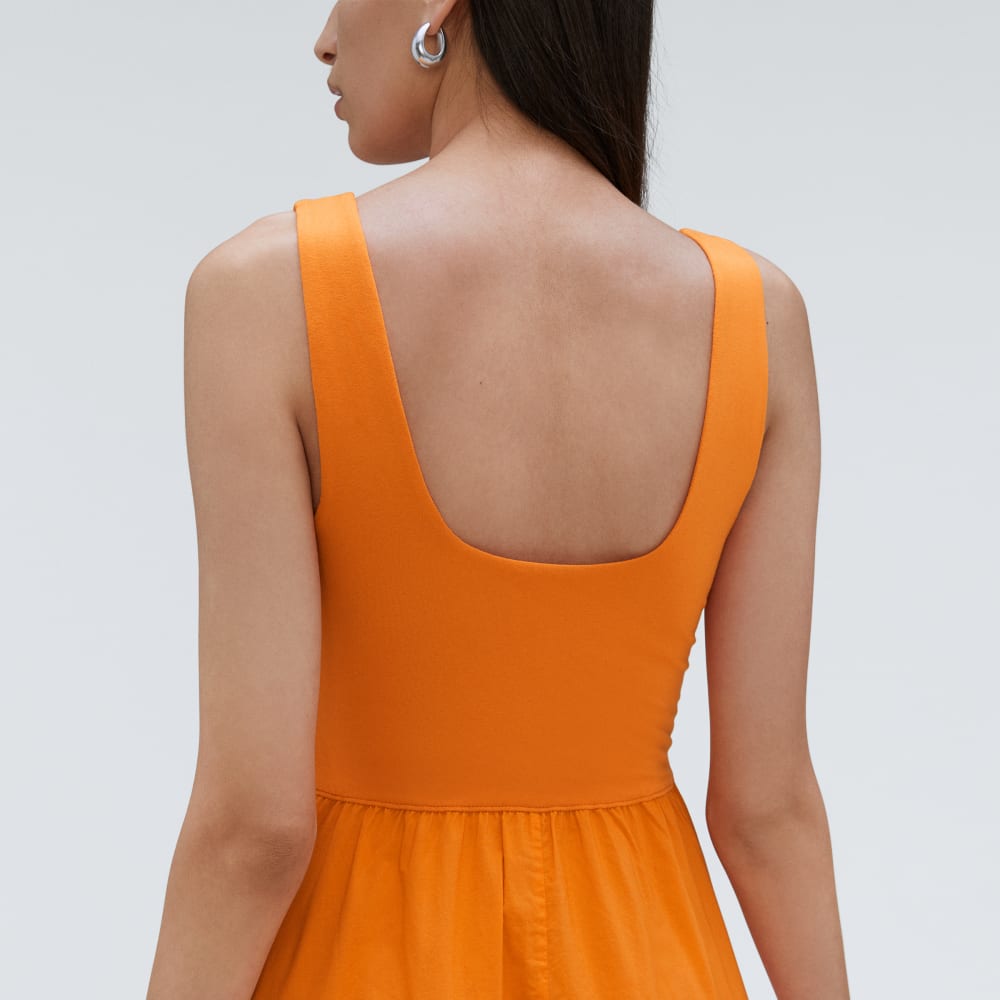 The Riviera Dress in Turmeric — detail view
