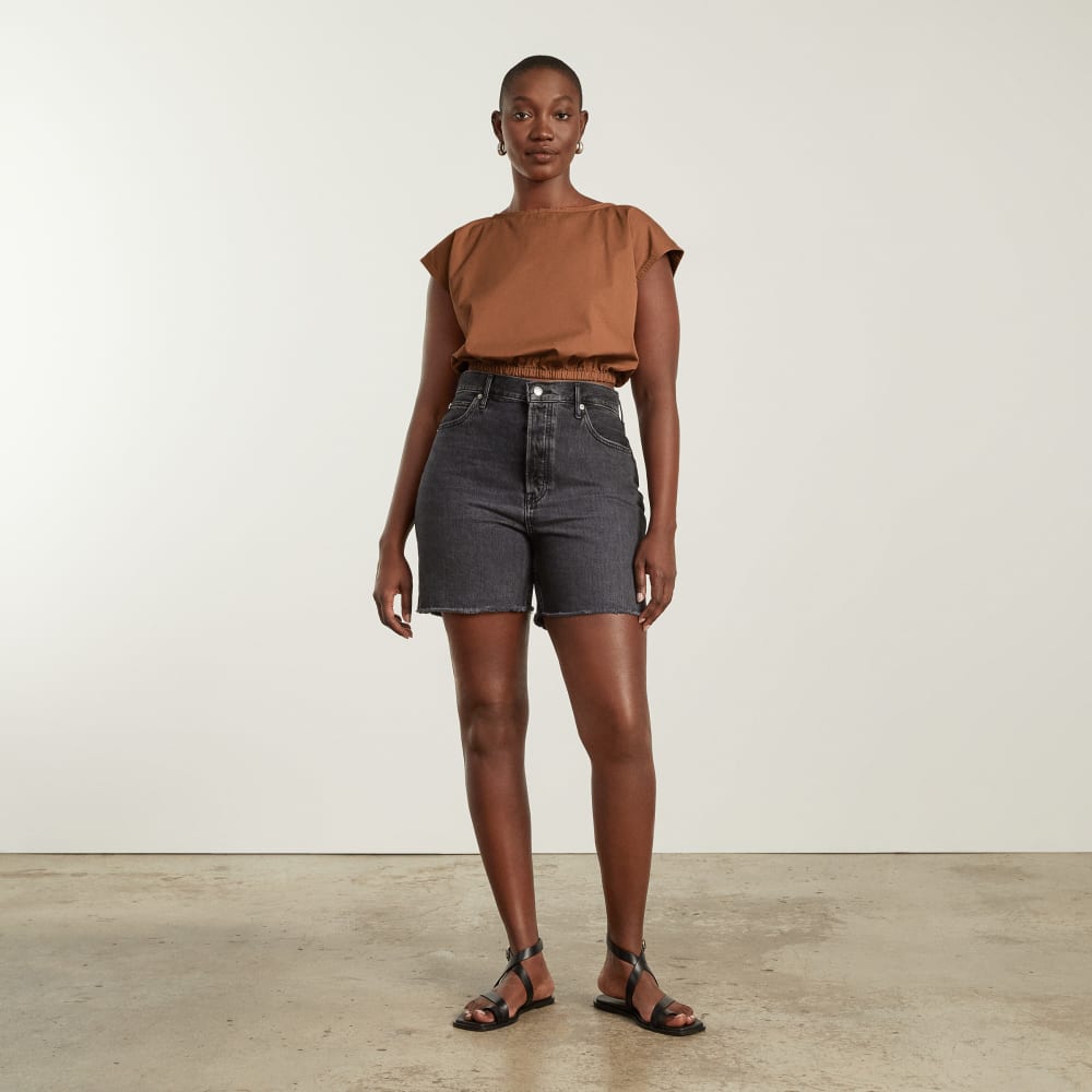 The Bubble Top in Tawny Brown — detail view