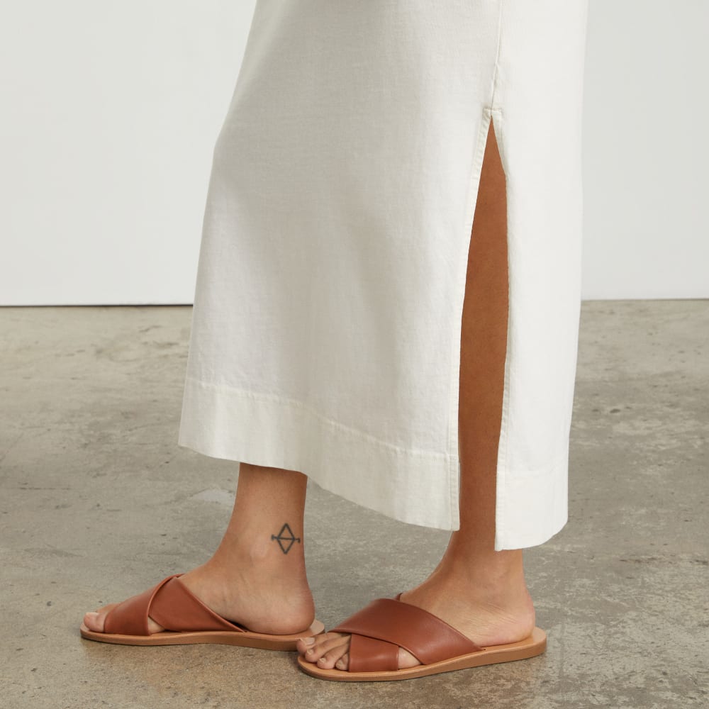 The Organic Weekend Maxi Dress in Canvas — detail view