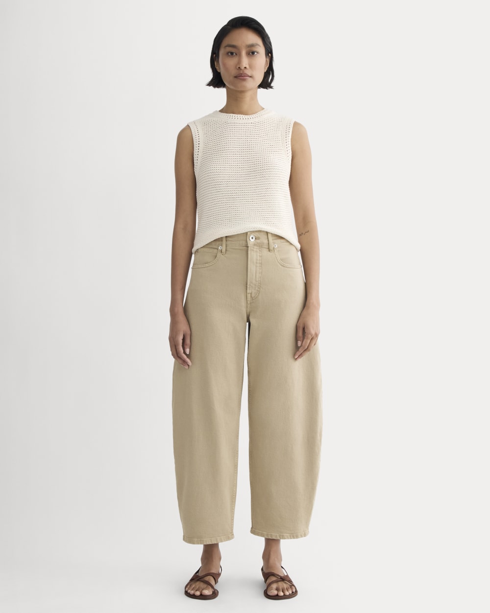 The Way-High® Curve Jean in Garment-Dyed Tan — front view