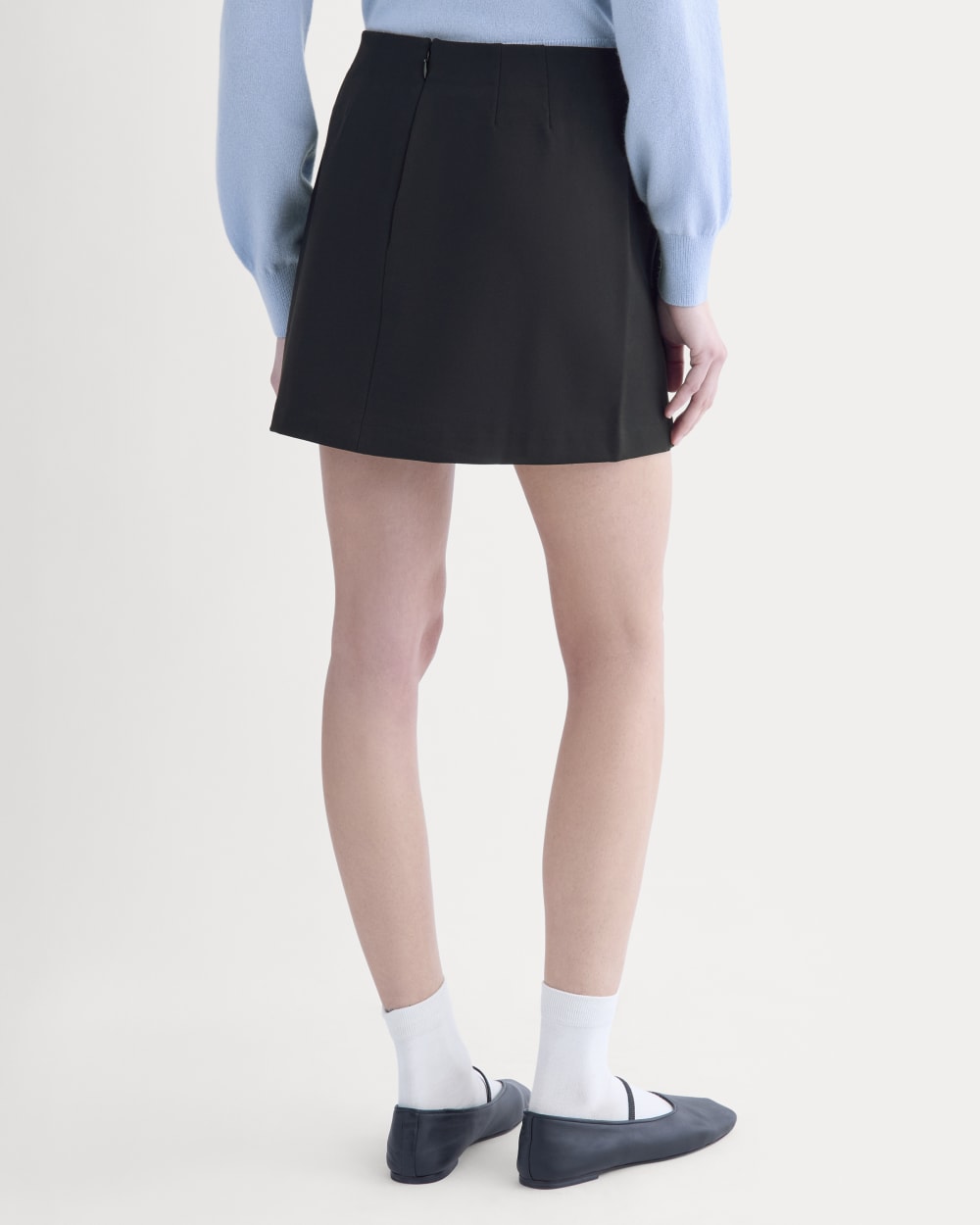 Ponte Mini Skirt in Black — detail view