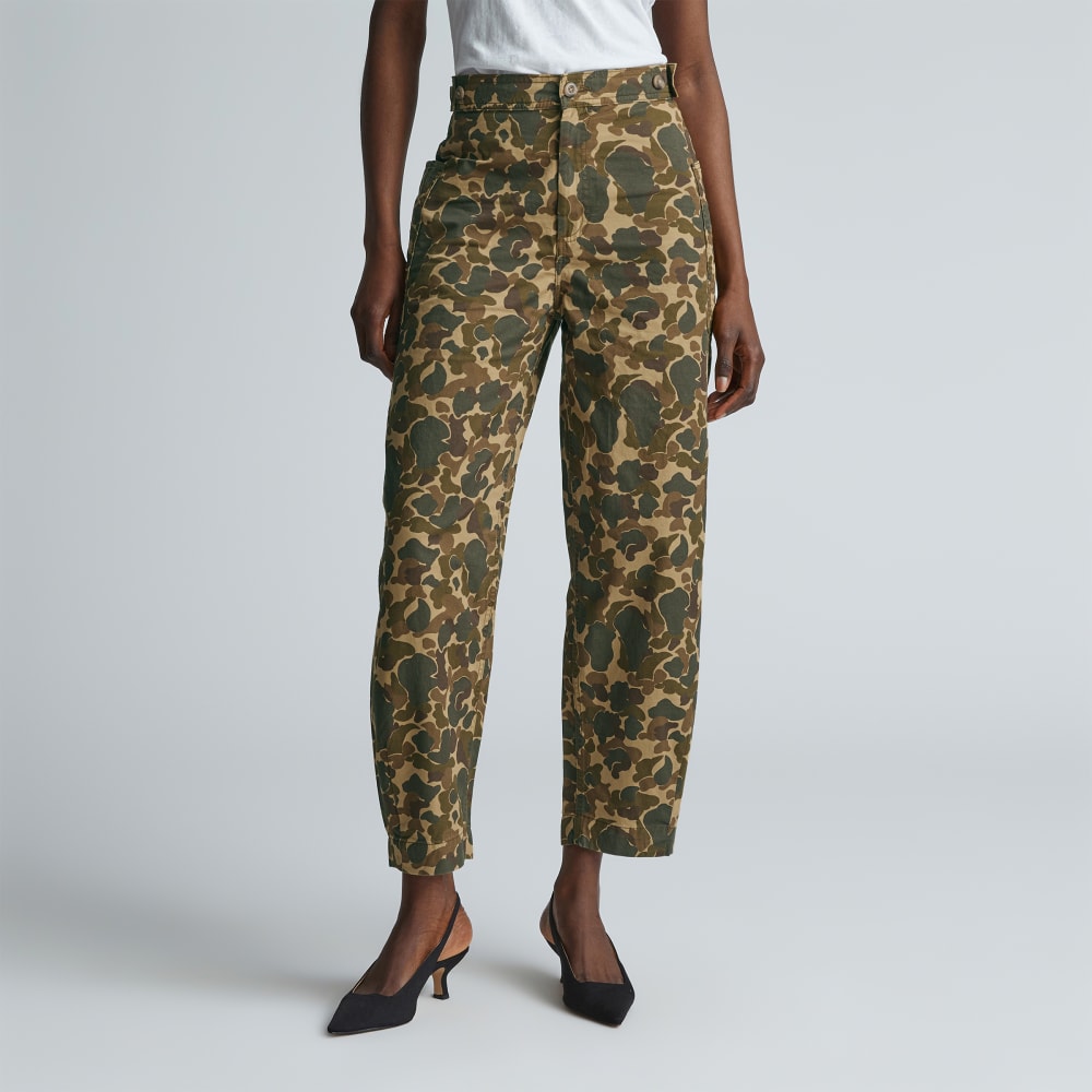 The Fatigue Barrel Pant in Fennel Seed Camo — front view