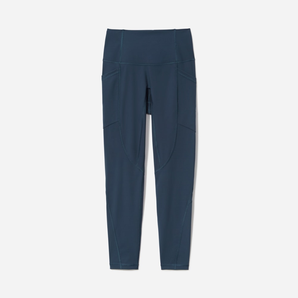 The Perform Pocket Legging in Atlantic — front view