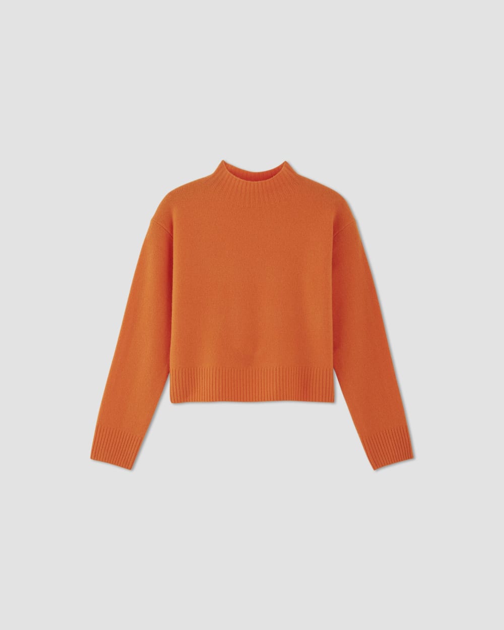 The Good Merino Wool Mockneck Sweater in Orange — alternate view