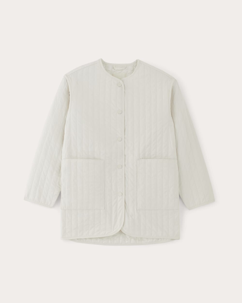 The Midi Quilted Liner in Bone — alternate view