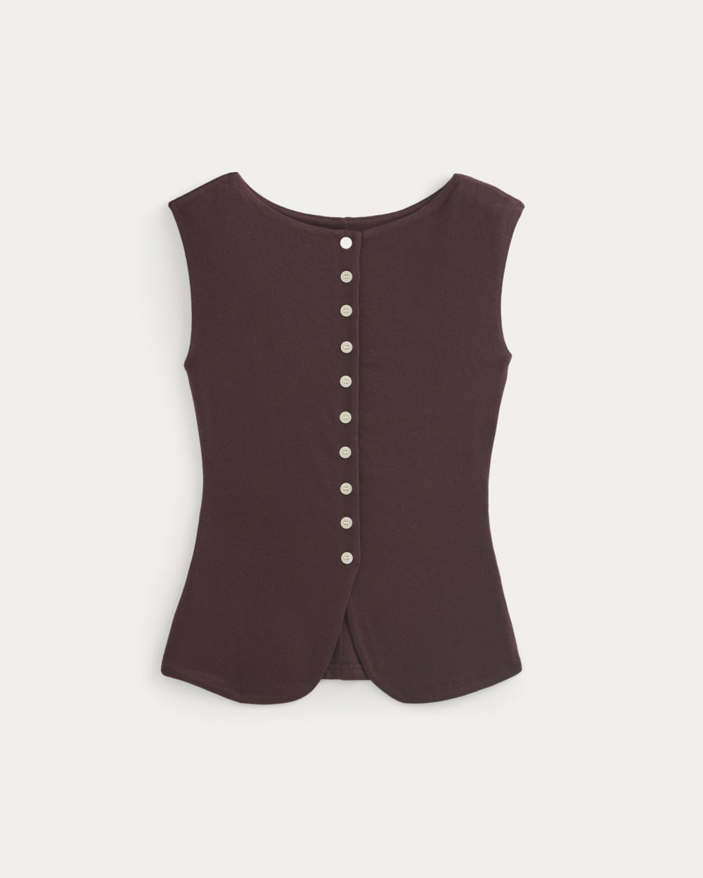 Sleeveless Button-Up in Butterluxe in Deep Plum — alternate view