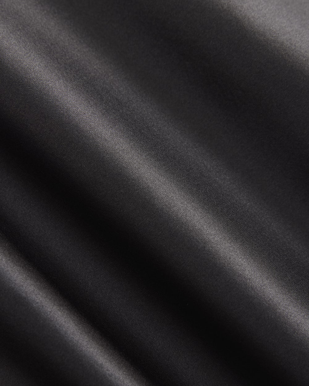 Bias Cut Slip Dress in Silk Charmeuse in Graphite — detail view
