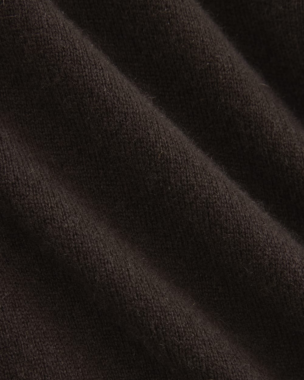 Cashmere Button-Up Shirt in Dark Chocolate — detail view