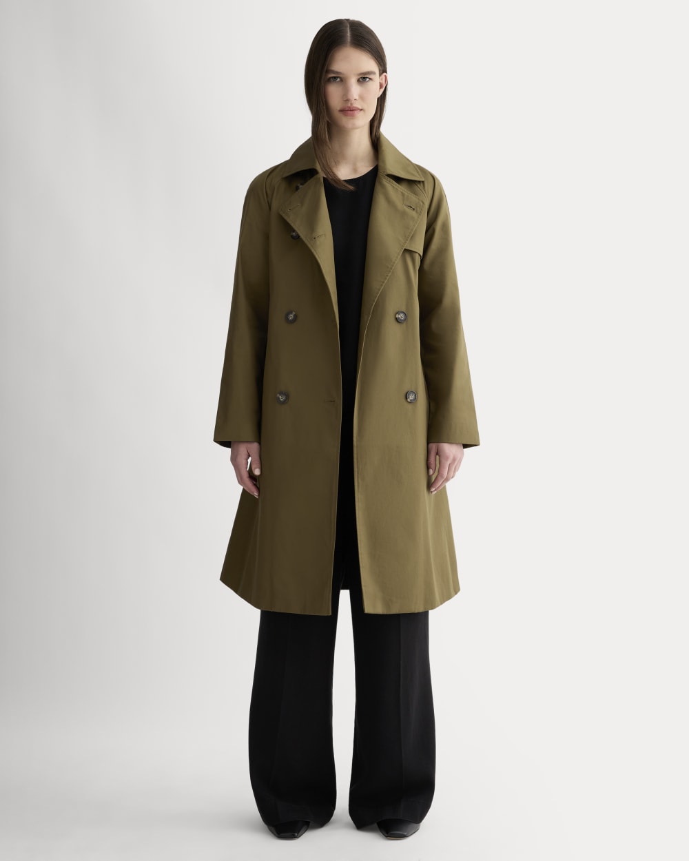 The Modern Trench Coat in Beech — front view