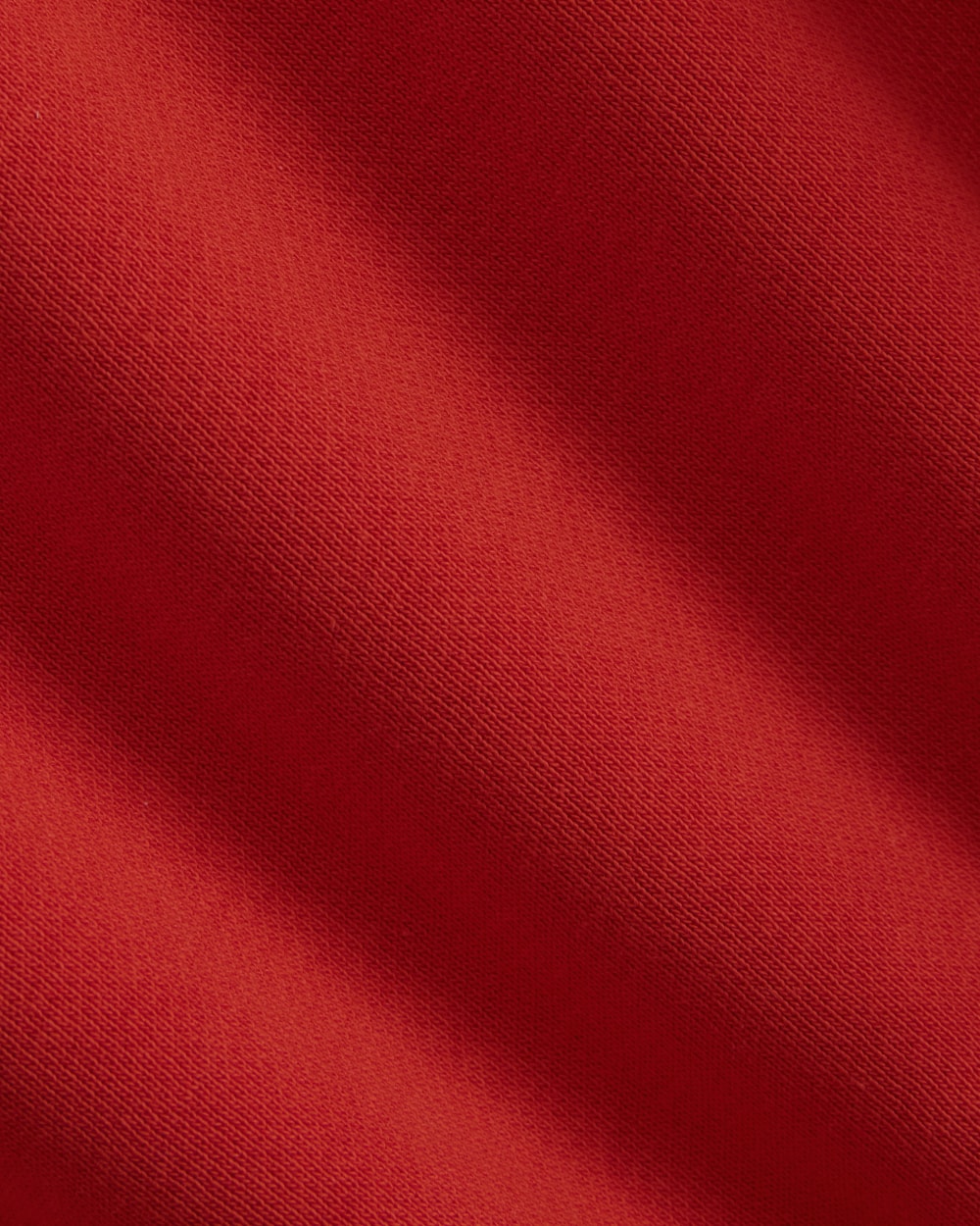 Luxe Fleece Full-Zip Cropped Hoodie in Fiery Red — detail view