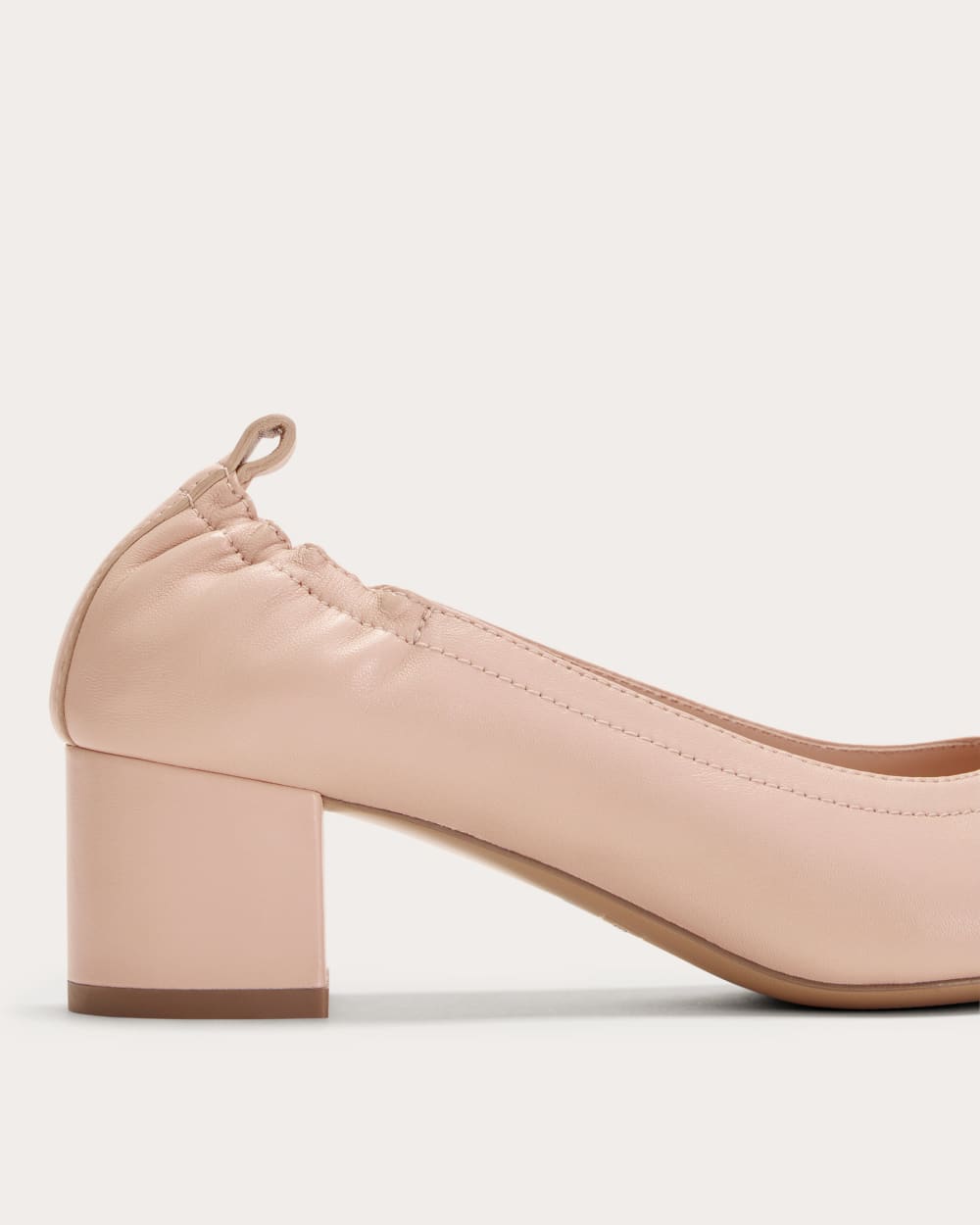 The Day Heel in Pale Pink — detail view