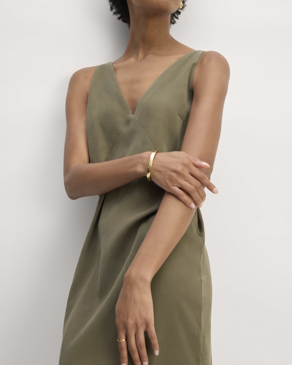 The TENCEL™ Midi Slip Dress in Kalamata — detail view