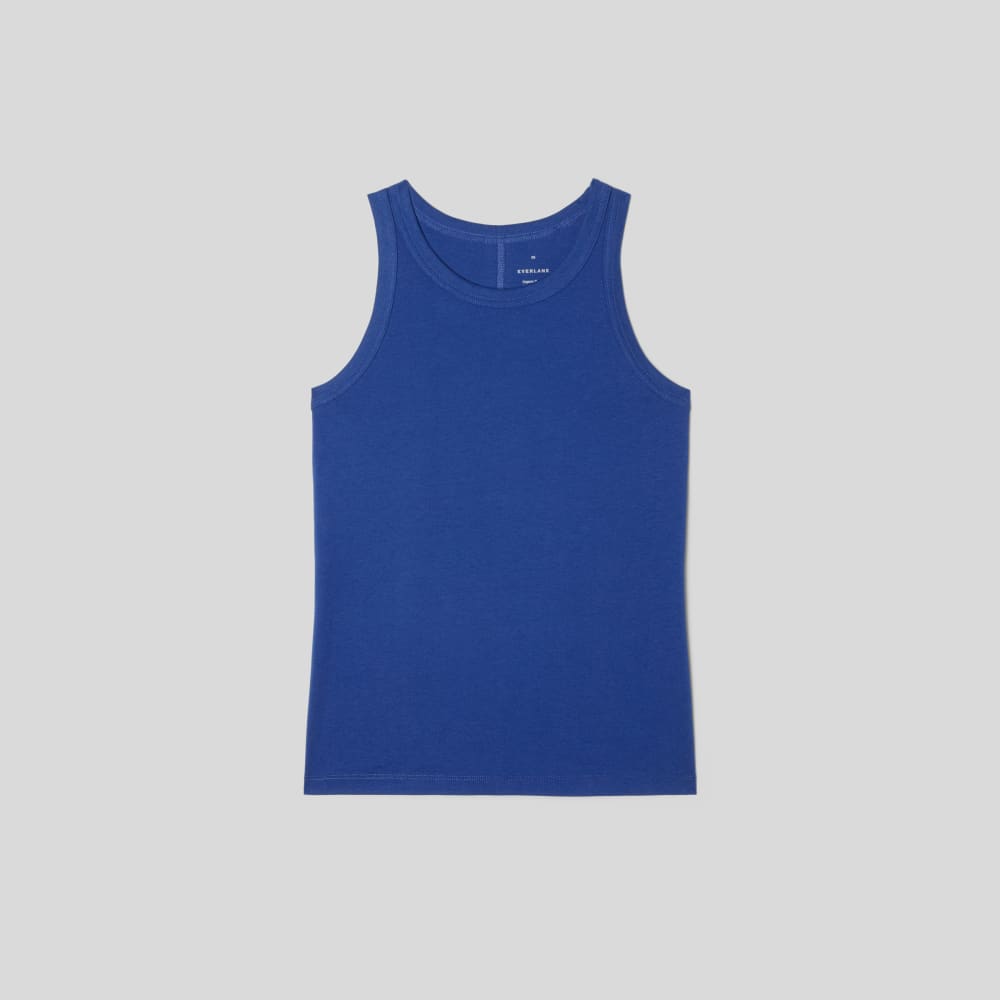The Tank in Essential Cotton in Mazarine Blue — alternate view