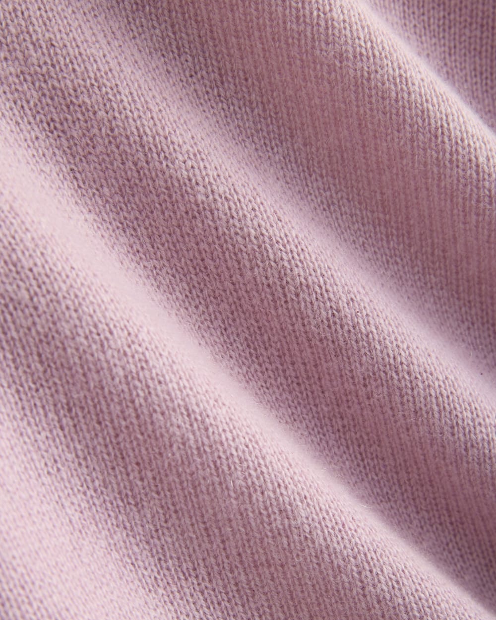 The Boxy Crew in Cashmere in Lilac Crush — detail view
