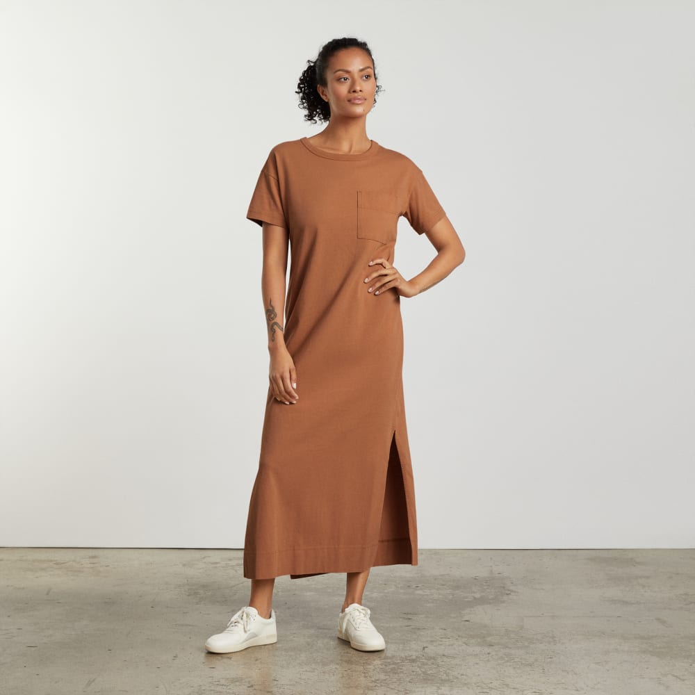 The Organic Weekend Maxi Dress in Tawny Brown — alternate view