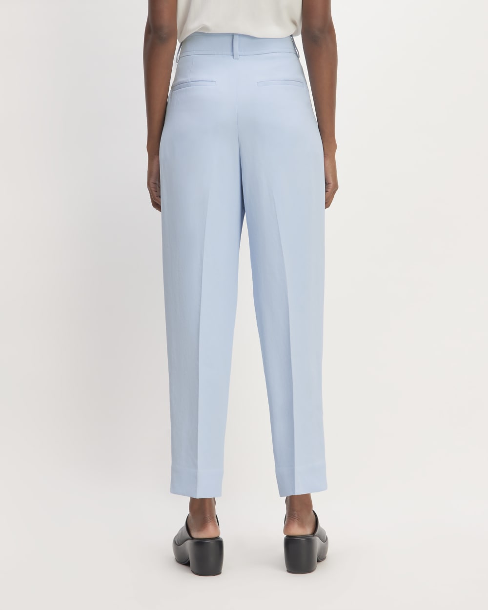 The Japanese GoWeave Way-High® Tapered Pant in Chambray Blue — detail view