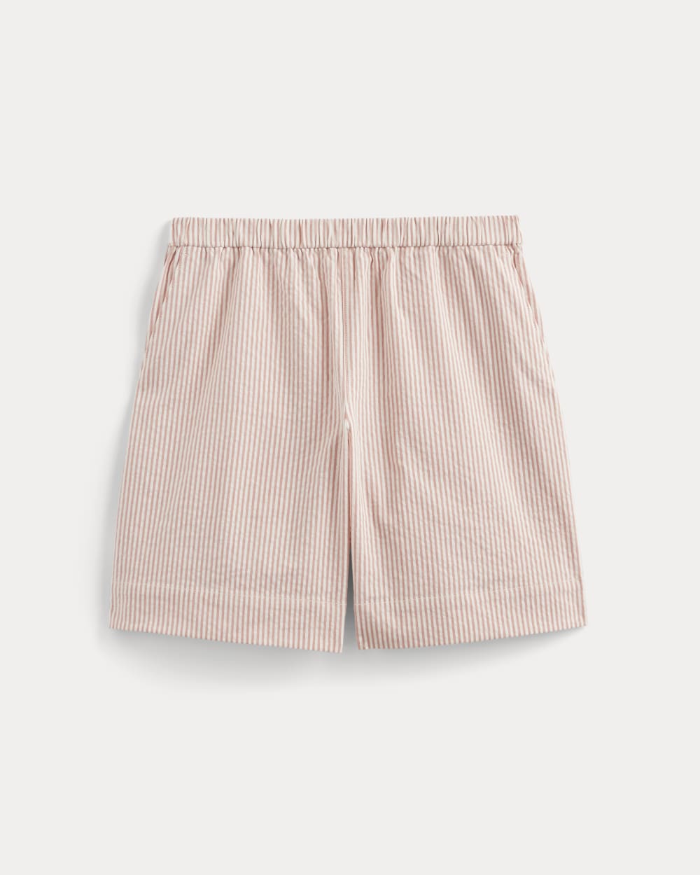 The Seersucker Pull-On Short in Soft Orange — alternate view