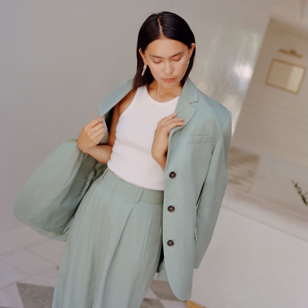 The ’80s Blazer in Lily Pad — detail view