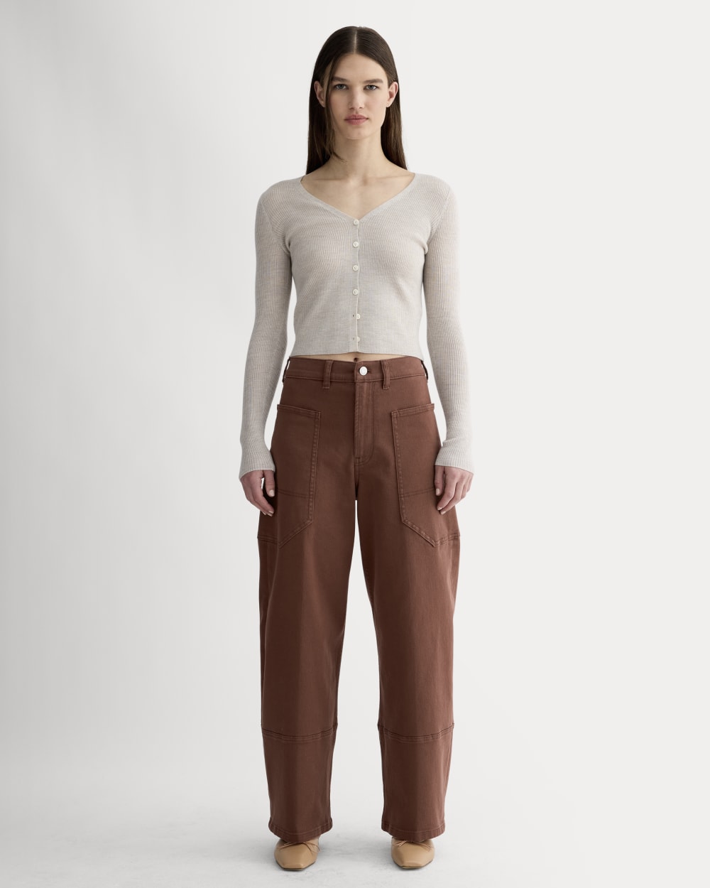 The Utility Gardener Pant in Rosewood — front view