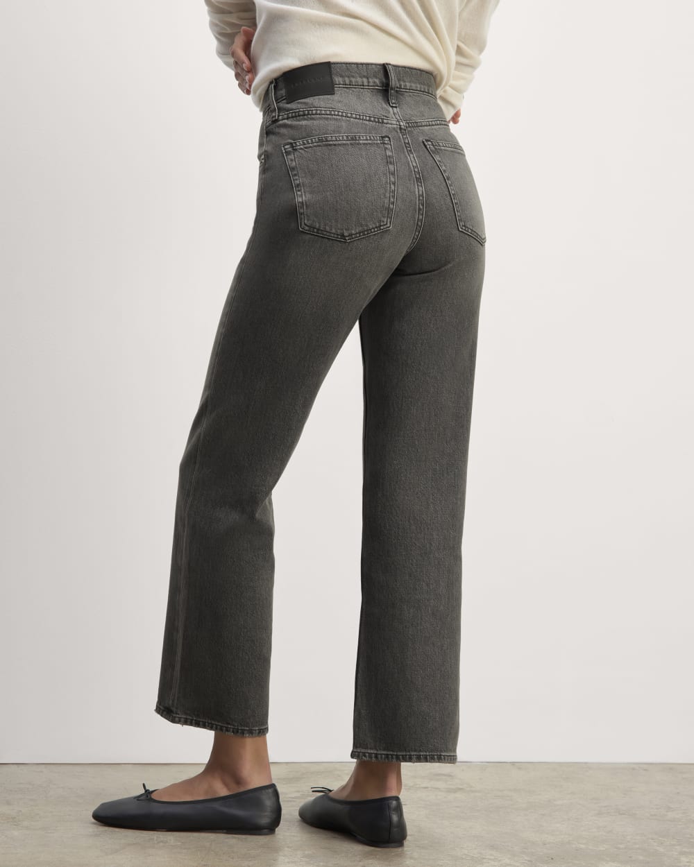 The Cheeky Straight Jean in Stormy Ash — detail view