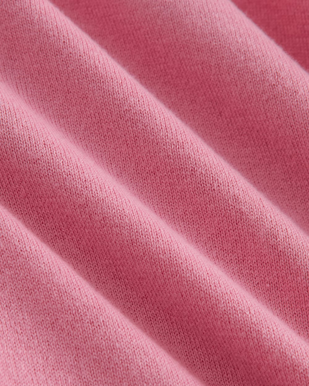 The Cropped Cardigan in Cotton Cashmere in Deep Pink — detail view