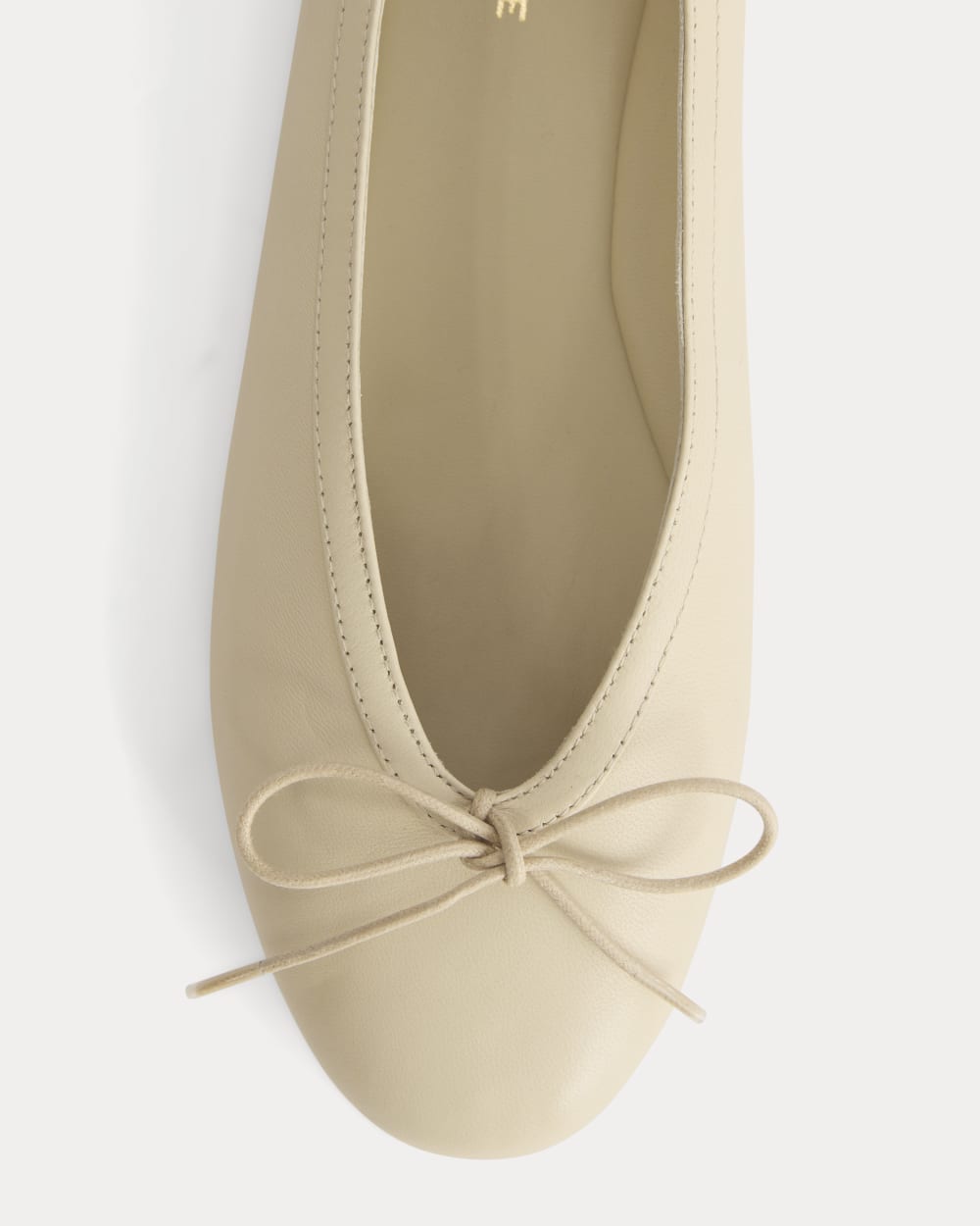 Made in Italy Ballet Flat in Crema — detail view