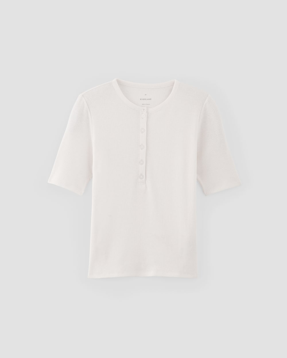 The Vintage Rib Henley in Bone — alternate view