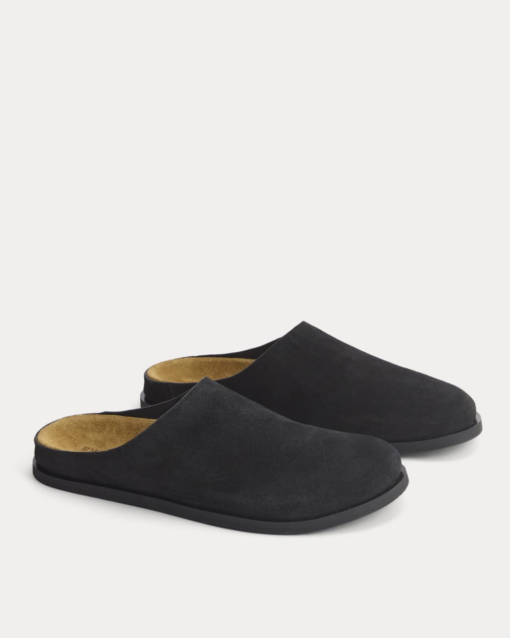 Suede Clog in Black Suede — alternate view