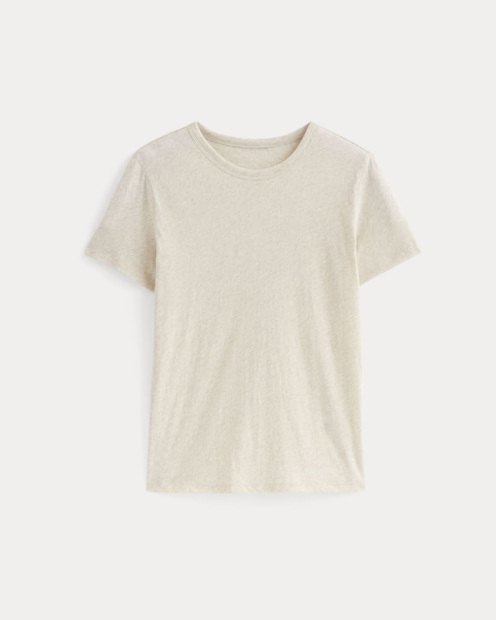 The Slim Air Tee in Heathered Oat — alternate view