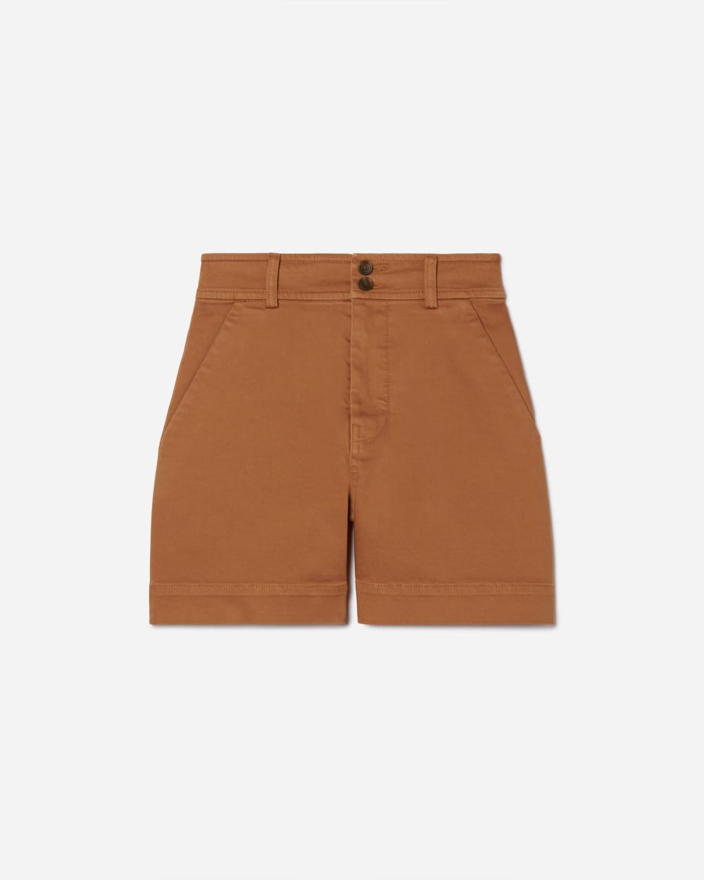 The Way-High® Twill Short in Adobe Brown — detail view