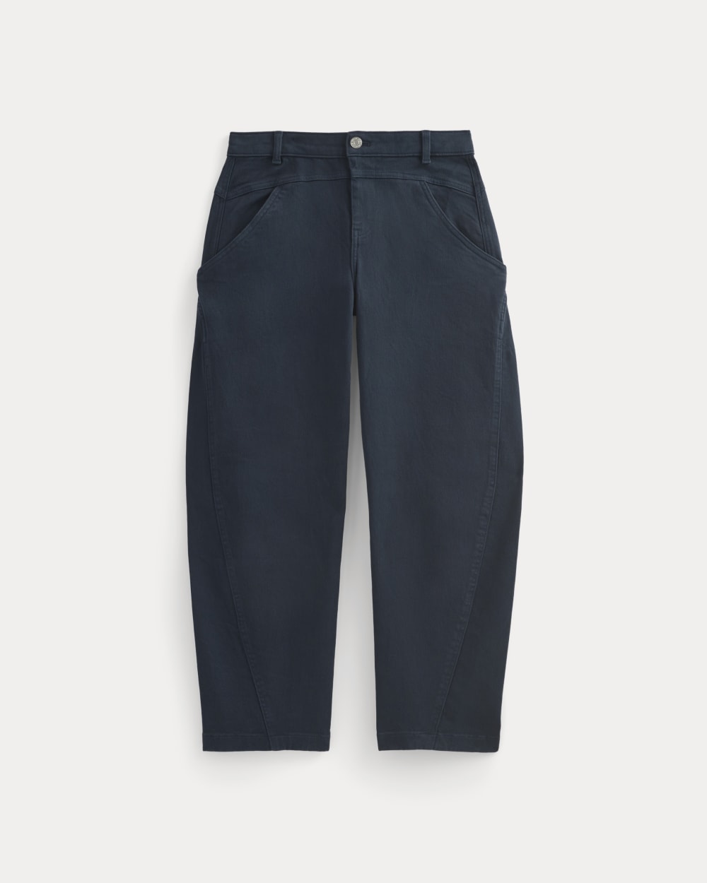 Double-Stitch Barrel Pant in Navy — alternate view
