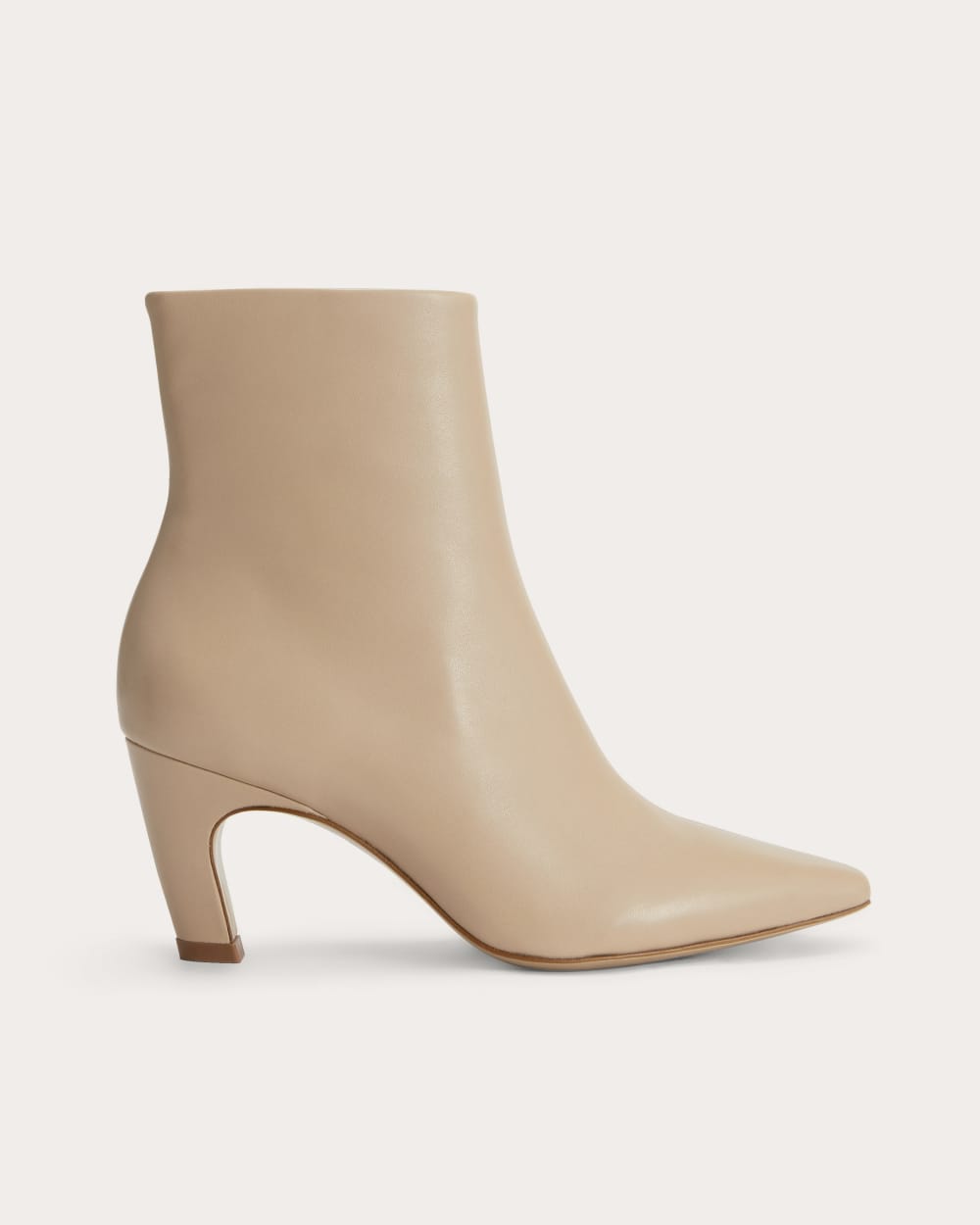 The Short Banana Boot in Sandy Taupe — front view