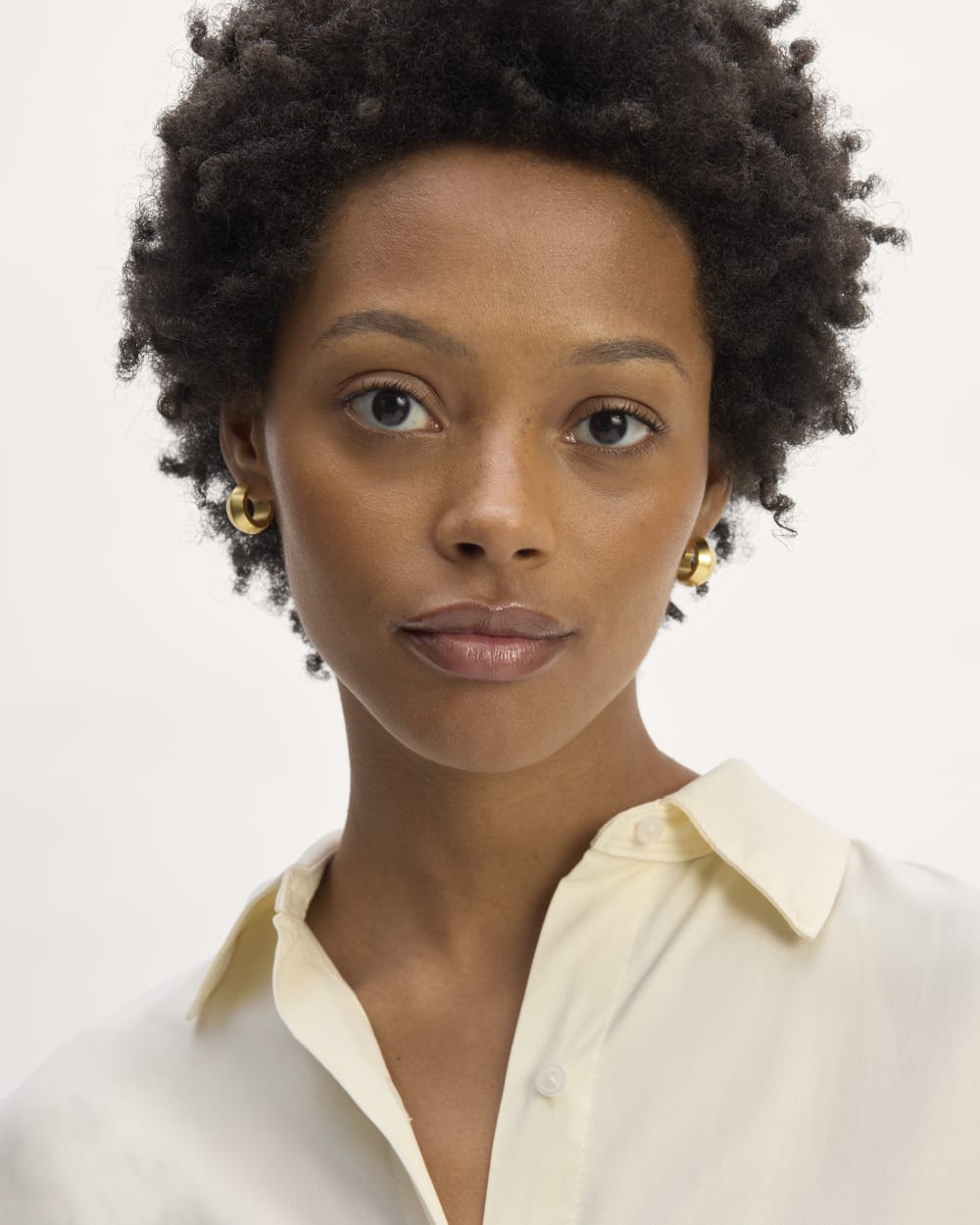 The Oversized Shirt in Butterlite in Bone — detail view