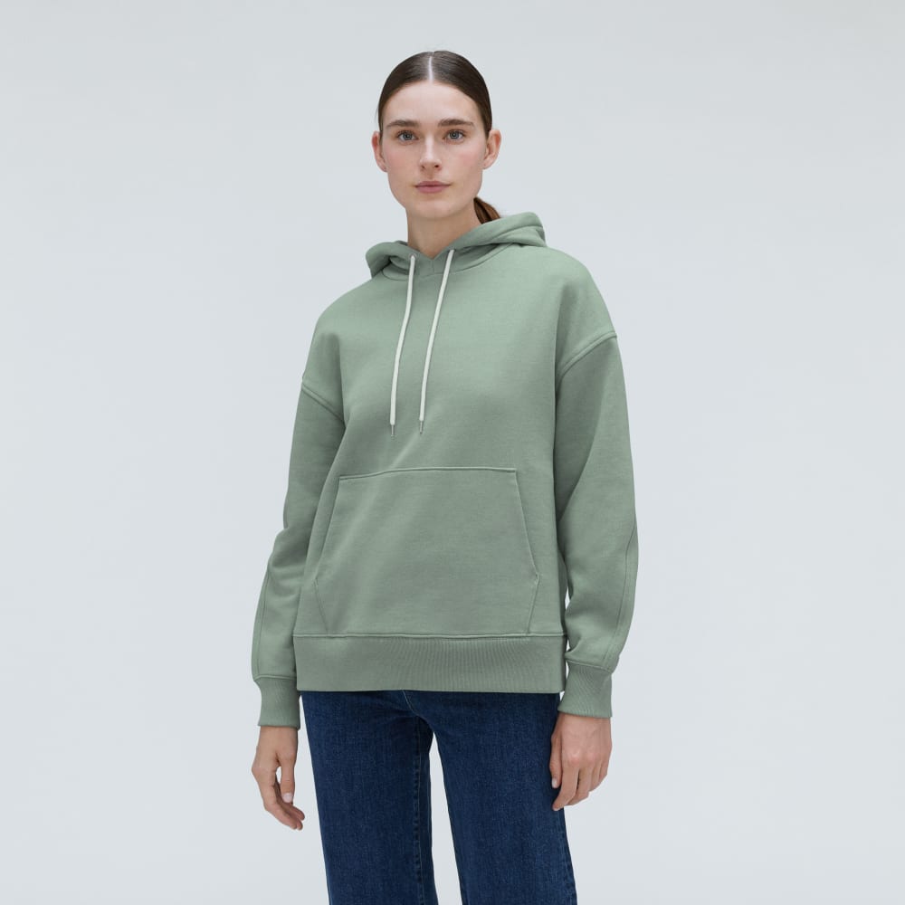 The Track Organic Cotton Popover in Lily Pad — alternate view