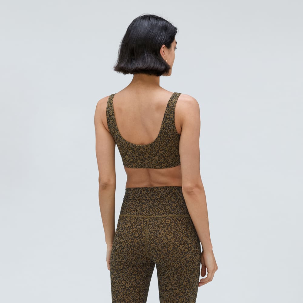 The Perform Bra® in Black / Breen Floral — detail view