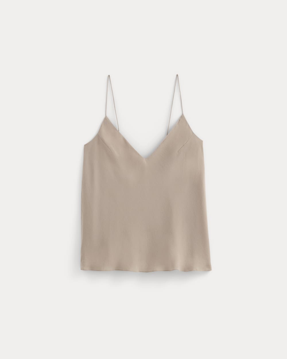 The Tie Back Cami in Washable Silk in Burnt Sugar — alternate view