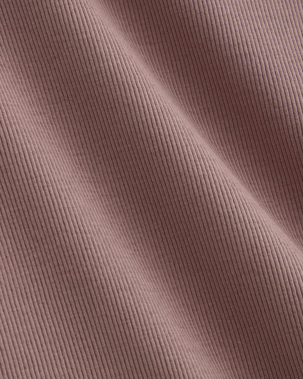 The Luxe Rib Scoop-Neck Tee in Rose Dusk — detail view
