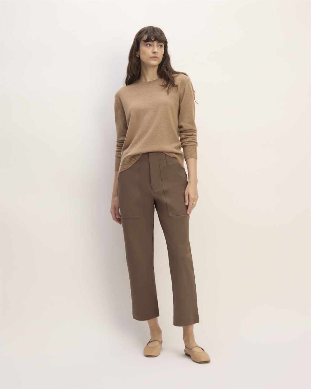 The Bi-Stretch Utility Pant in Cocoa — front view