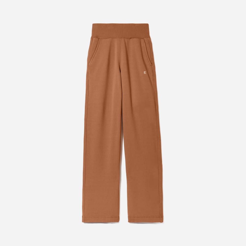 The Track High-Waist Pant in Tawny Brown — front view