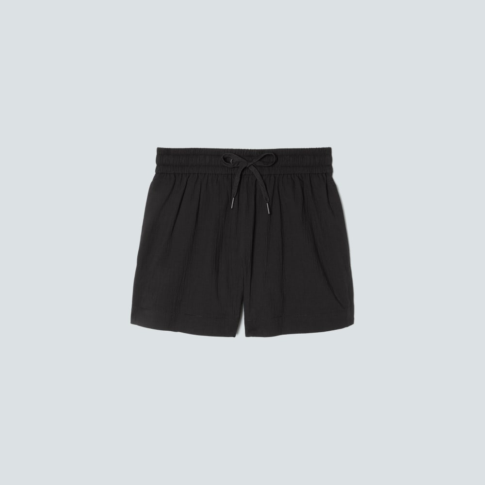 The Seersucker Boxer Short in Black — front view