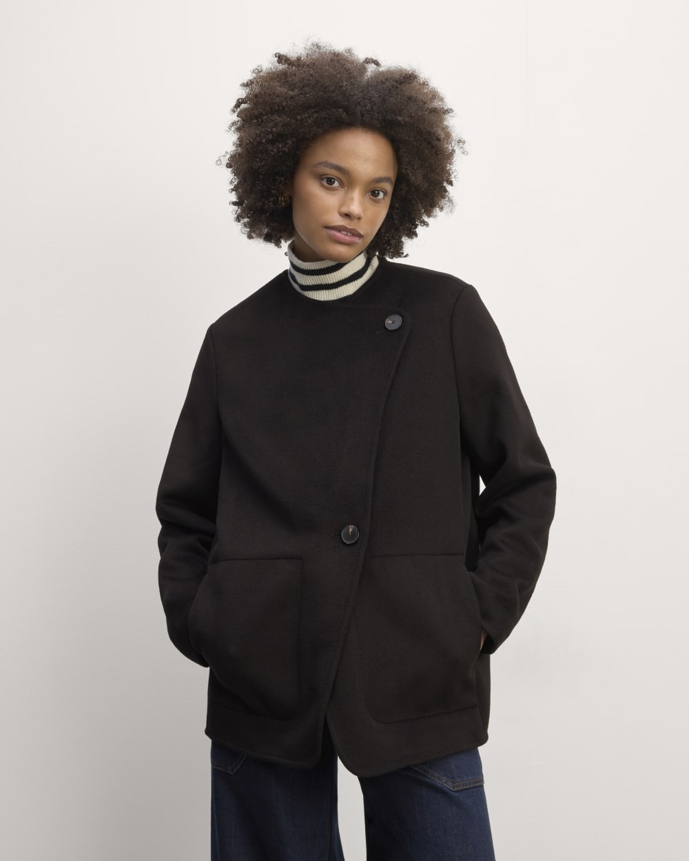 The October Coat in Black — front view