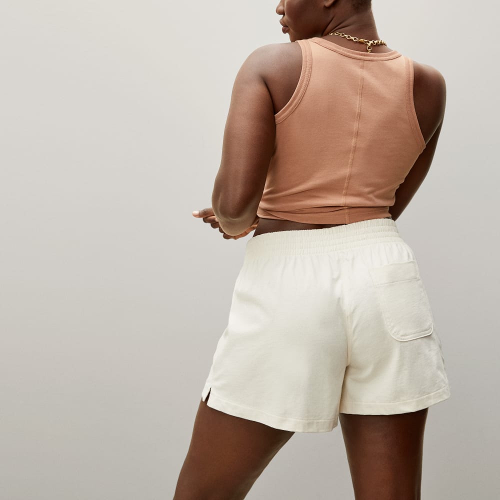 The Retro Jersey Short in Canvas — detail view