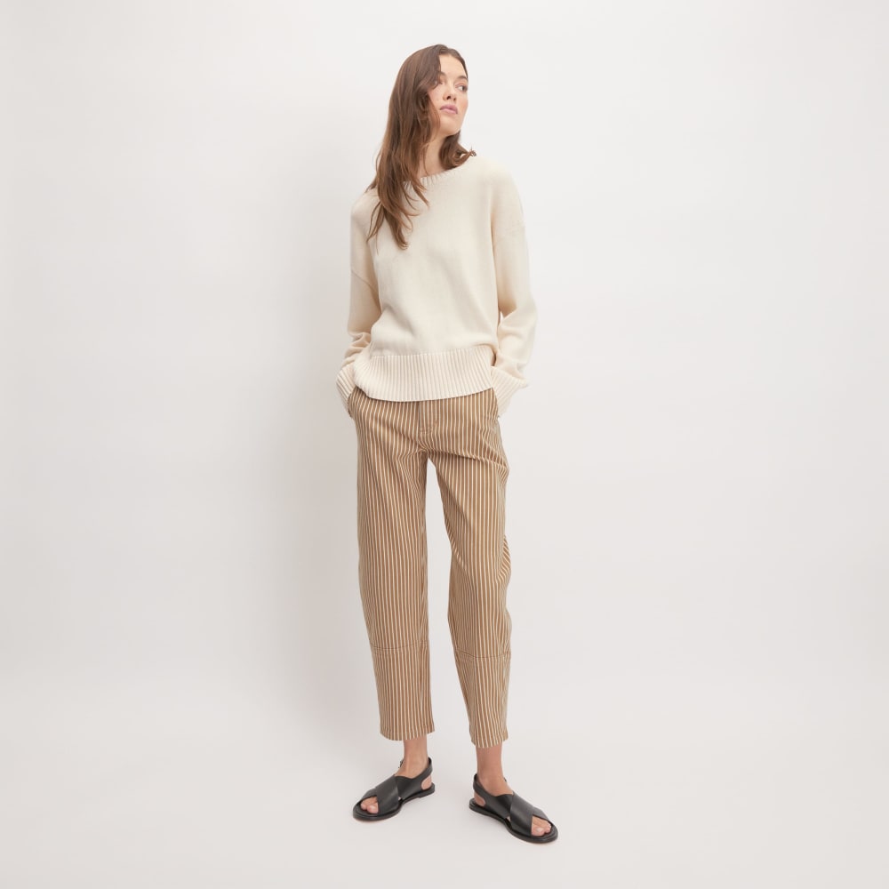 The Utility Barrel Pant in Toasted Coconut / Bone — front view