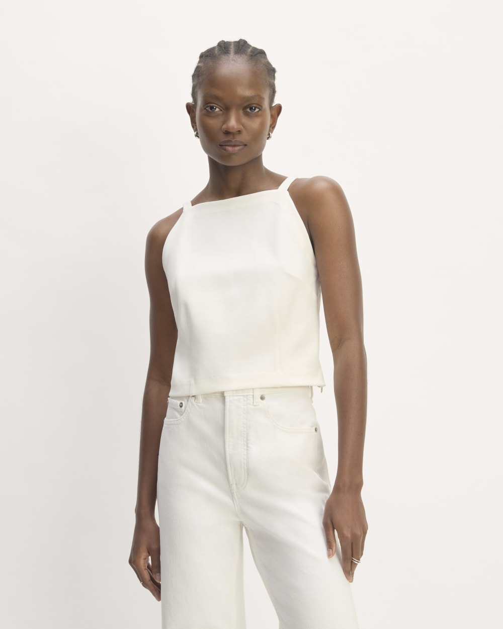 The Dream High-Neck Tank in Bone — front view