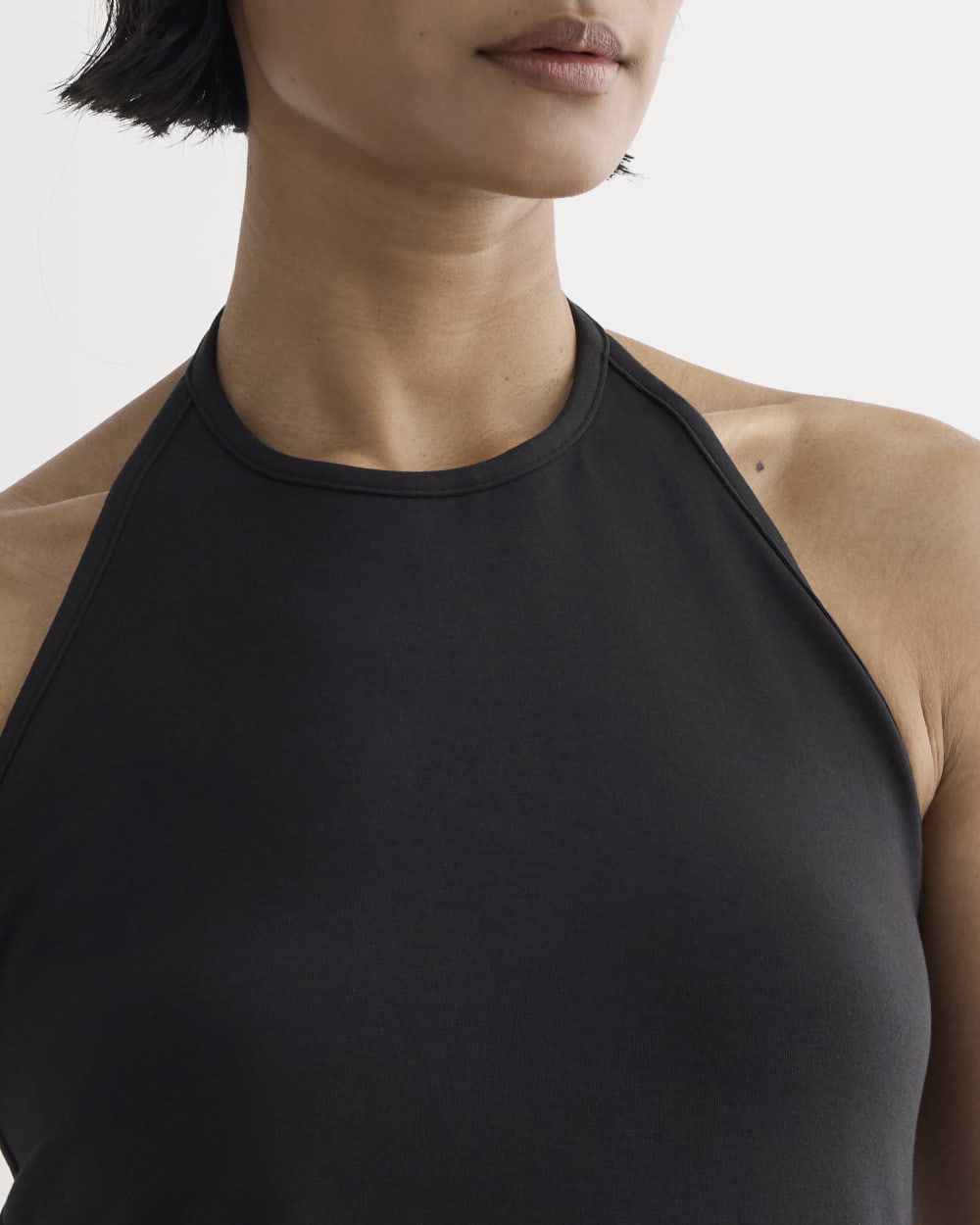 The Form Halter Top in Black — detail view