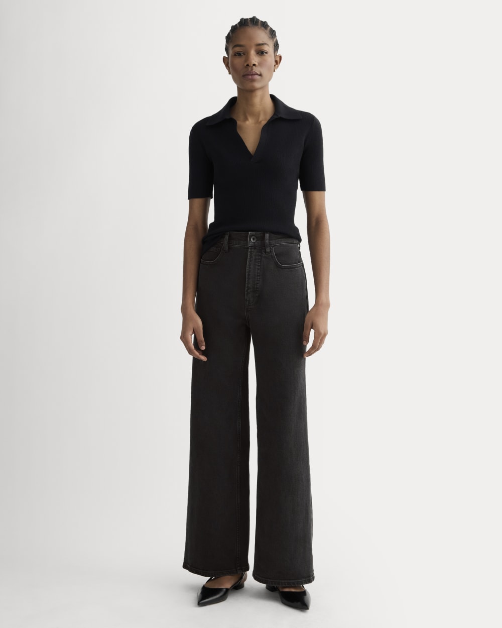 The Way-High® Sailor Jean 2.0 in Washed Black — front view