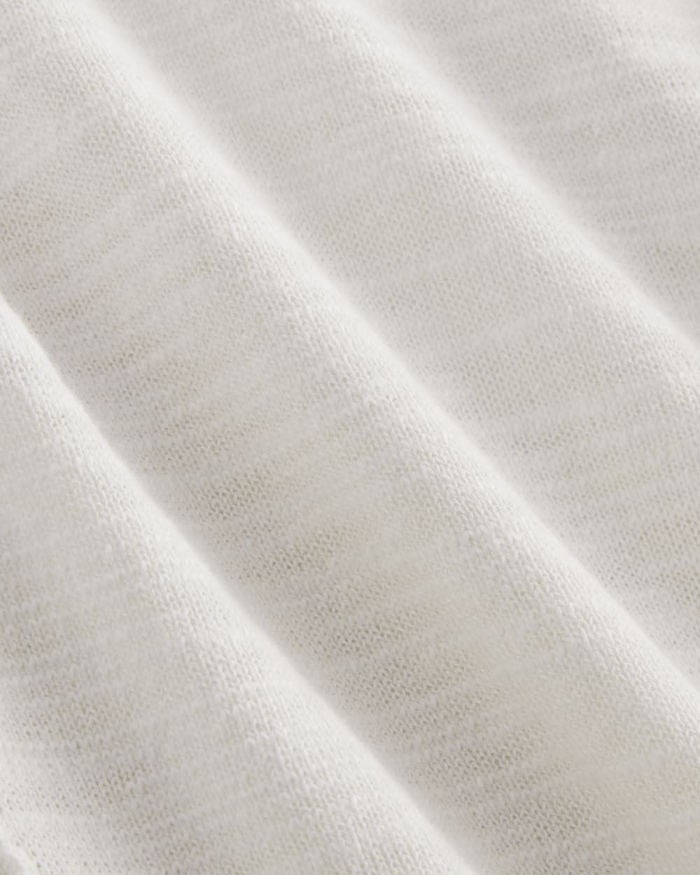 The Slouch Sweater in Cotton Linen in White — detail view