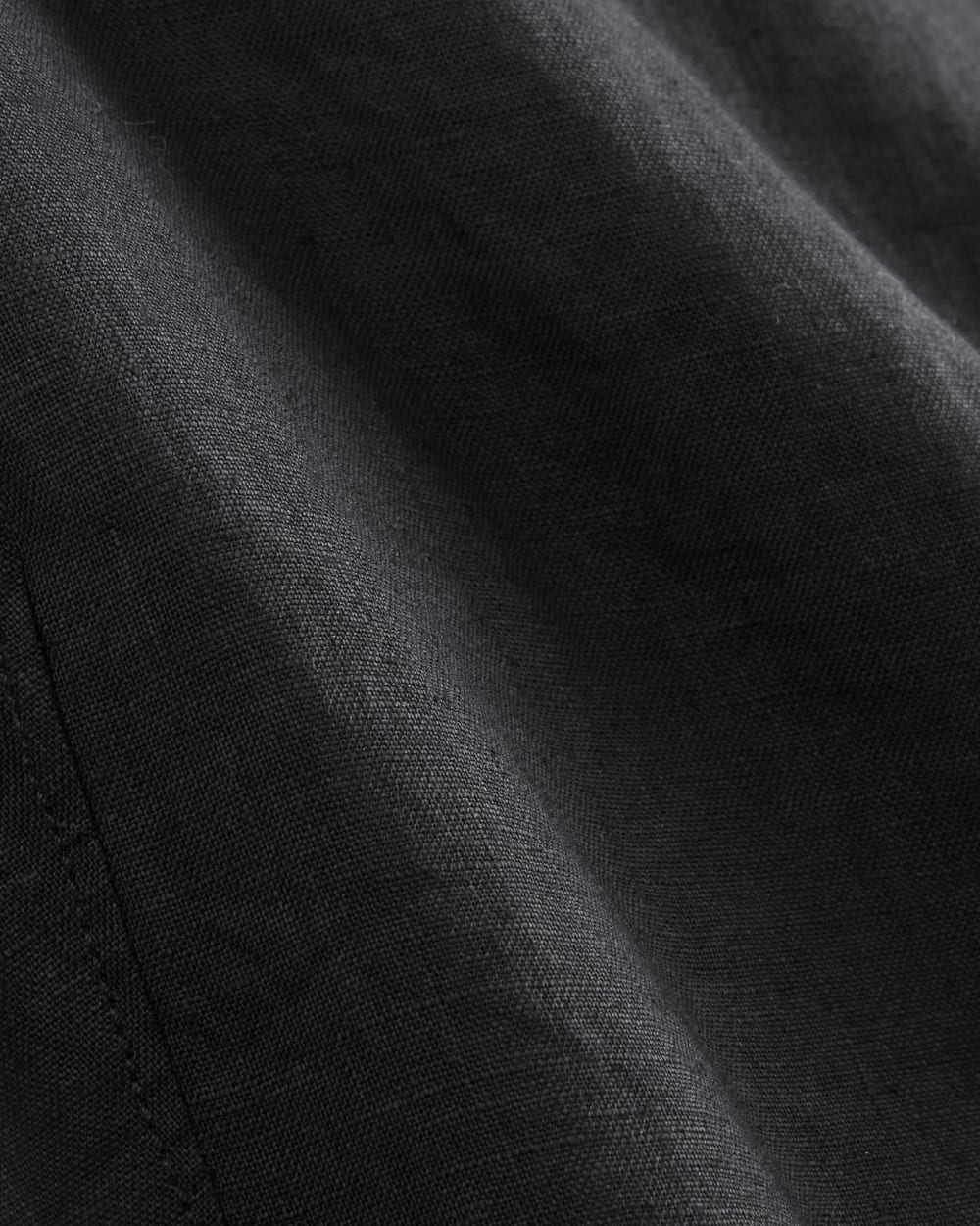 The Utility Coverall in Linen in Black — detail view