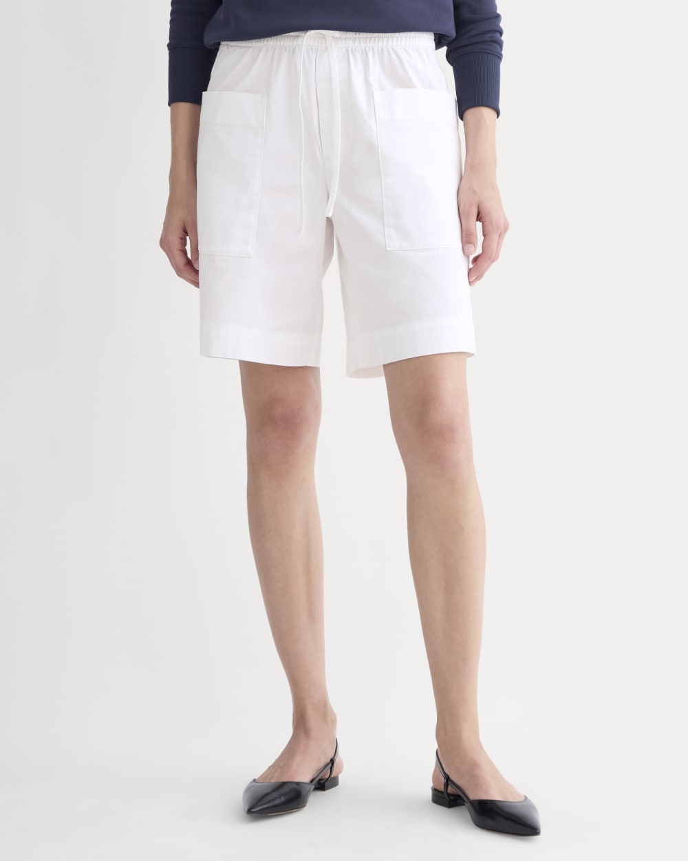 The Easy Cargo Short in White — detail view