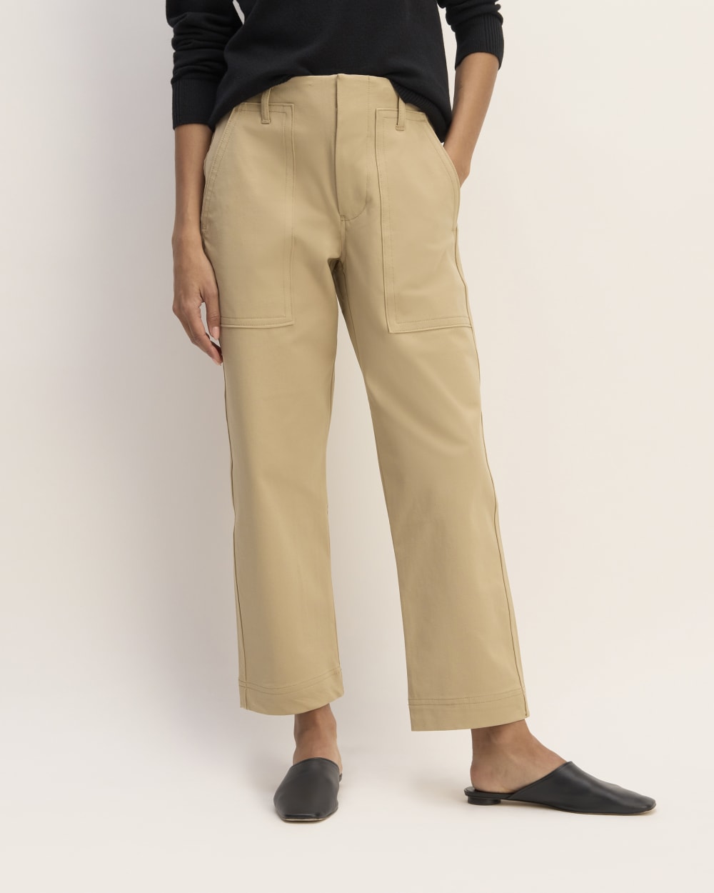 The Bi-Stretch Utility Pant in Cornstalk — detail view